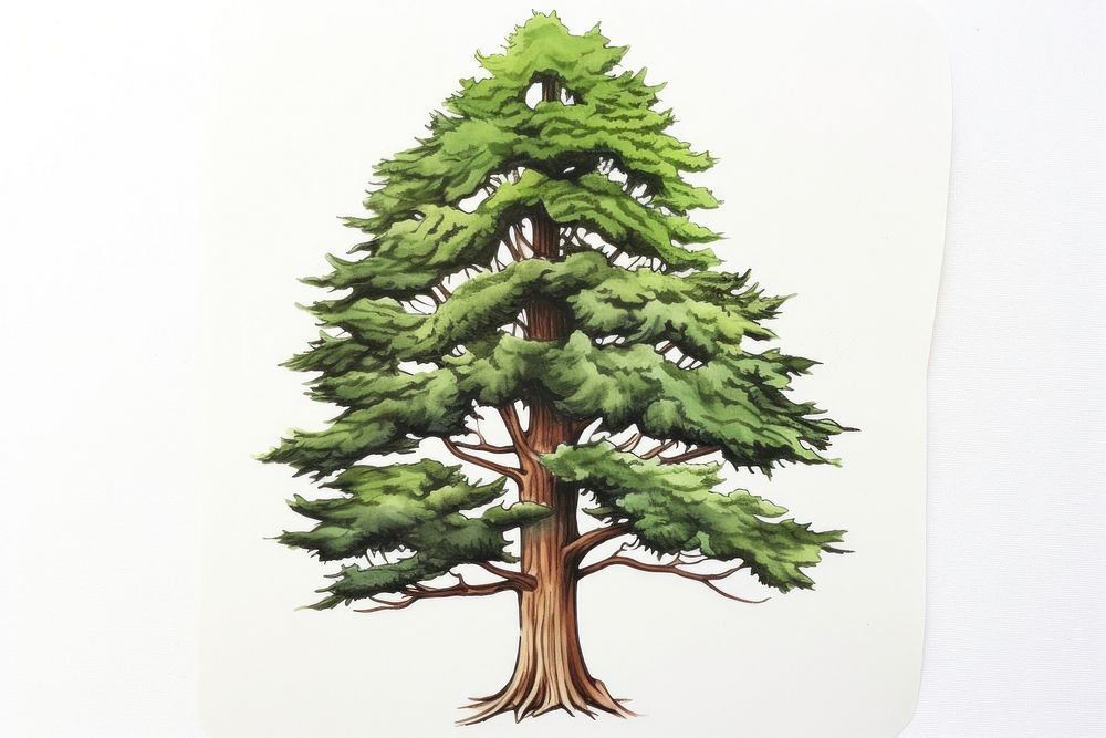 Cedar tree plant pine fir. AI generated Image by rawpixel.