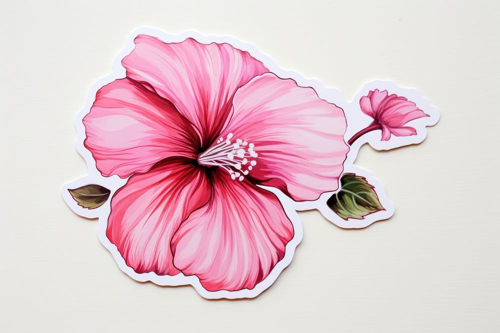 Pink flower hibiscus petal plant. AI generated Image by rawpixel.