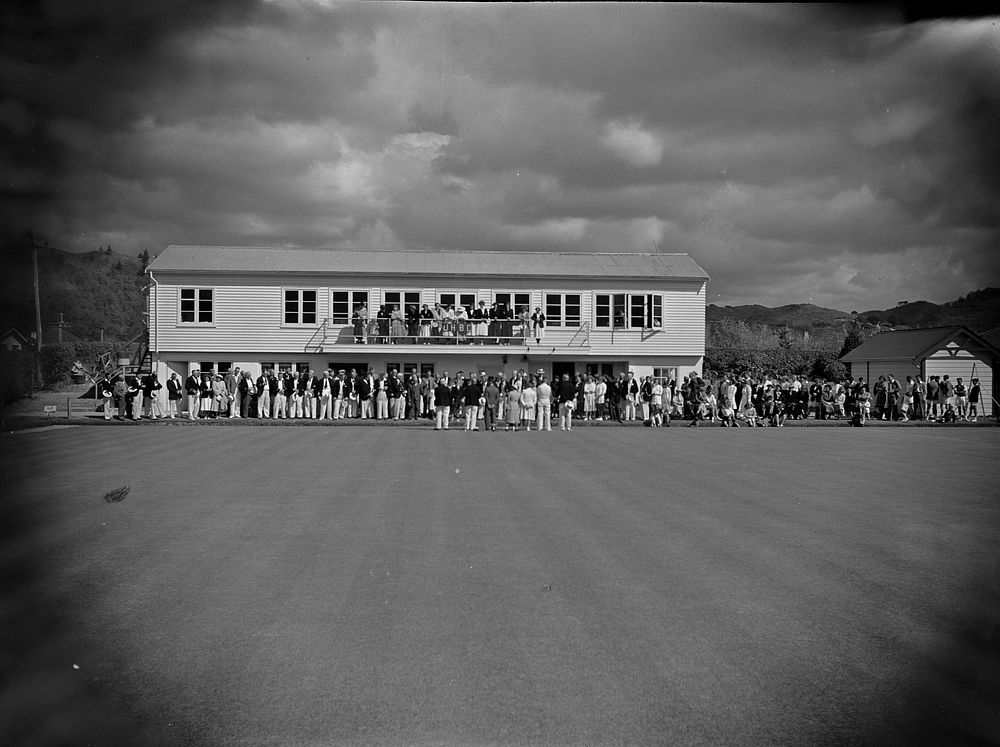 Bowling Club Opening, Wellington by J W Chapman Taylor.
