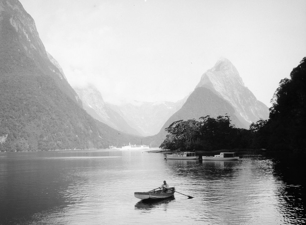 Boats on Milford Sound.
