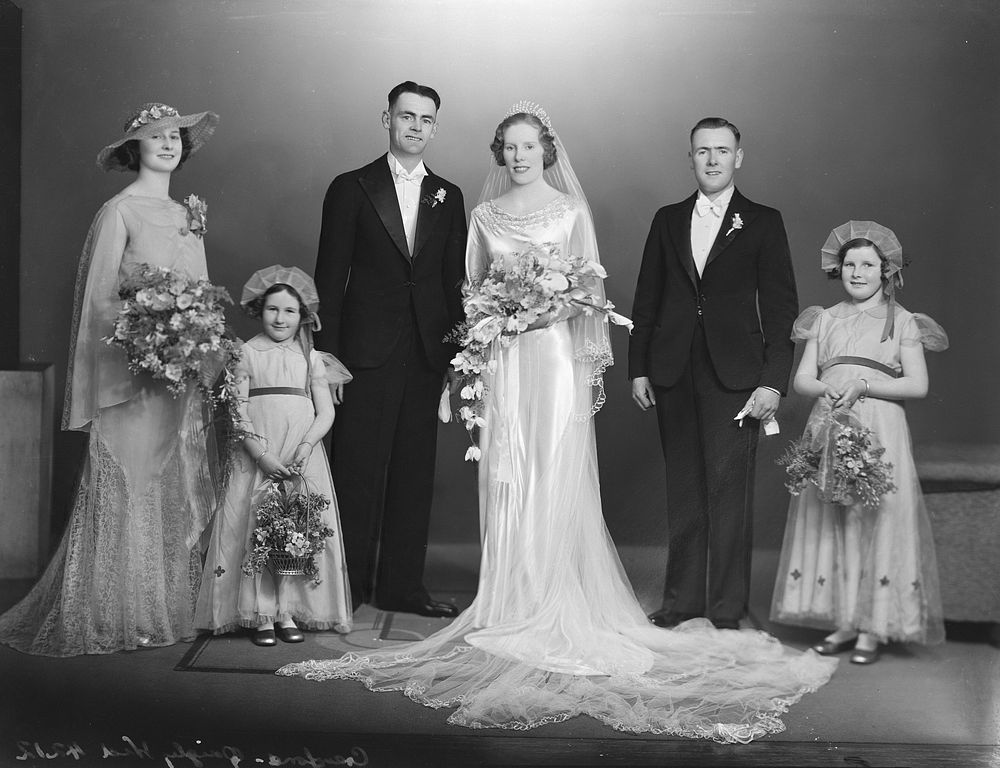 Crawford-Quigley wedding (1937) by Spencer Digby Studios.