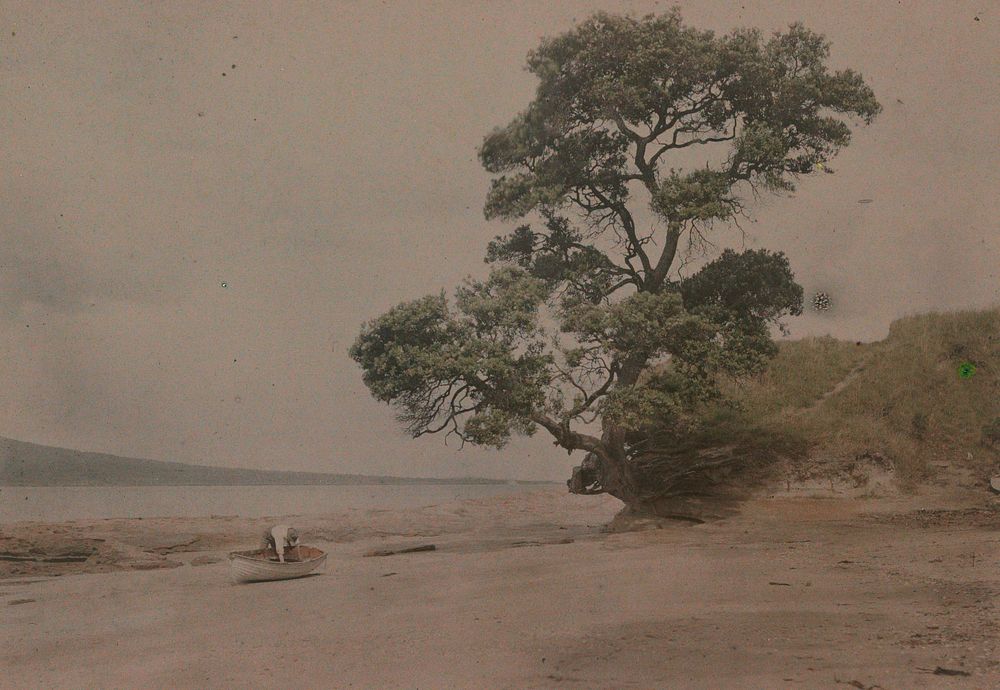 On the beach, Takapuna (1913) by Robert Walrond.