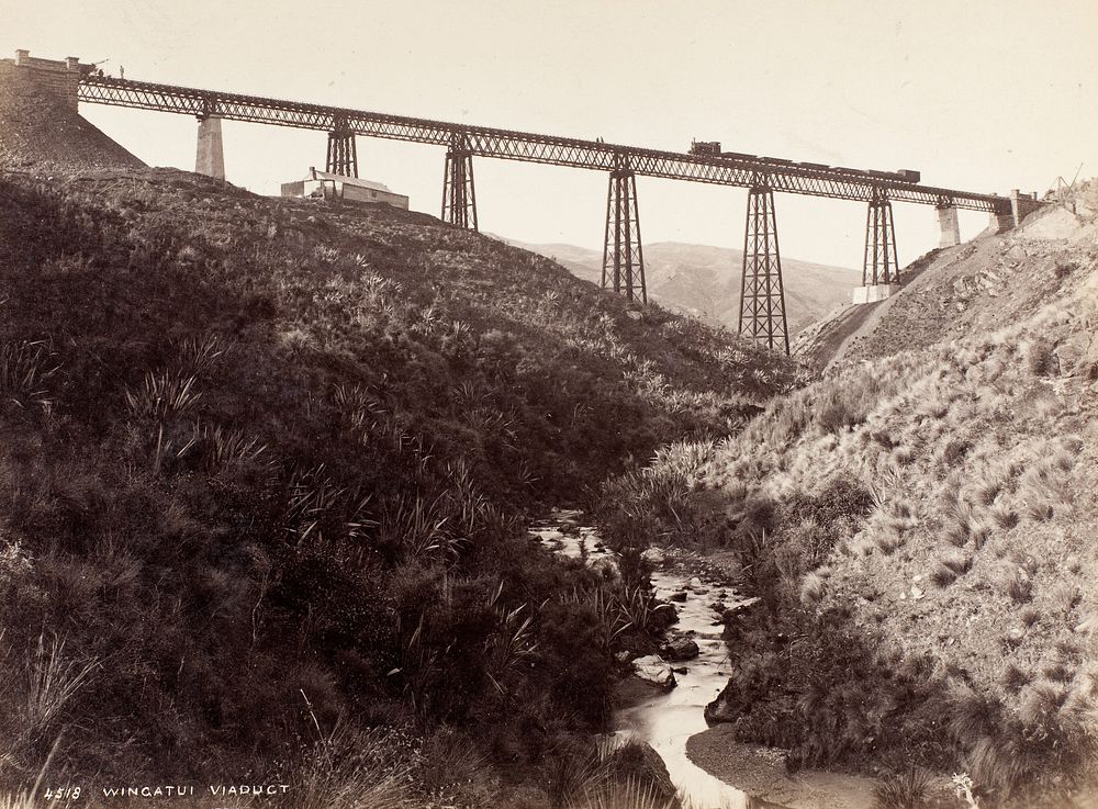 Wingatui Viaduct (circa 1886) by Burton Brothers.