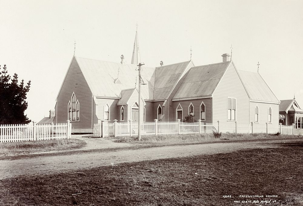 Presbyterian Church, Gore (circa 1905) by Muir and Moodie.