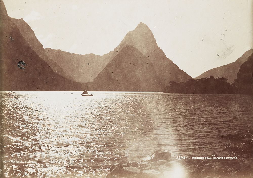 Mitre Peak, Milford Sound (1883) by William Hart, Burton Brothers and Hart Campbell and Co.