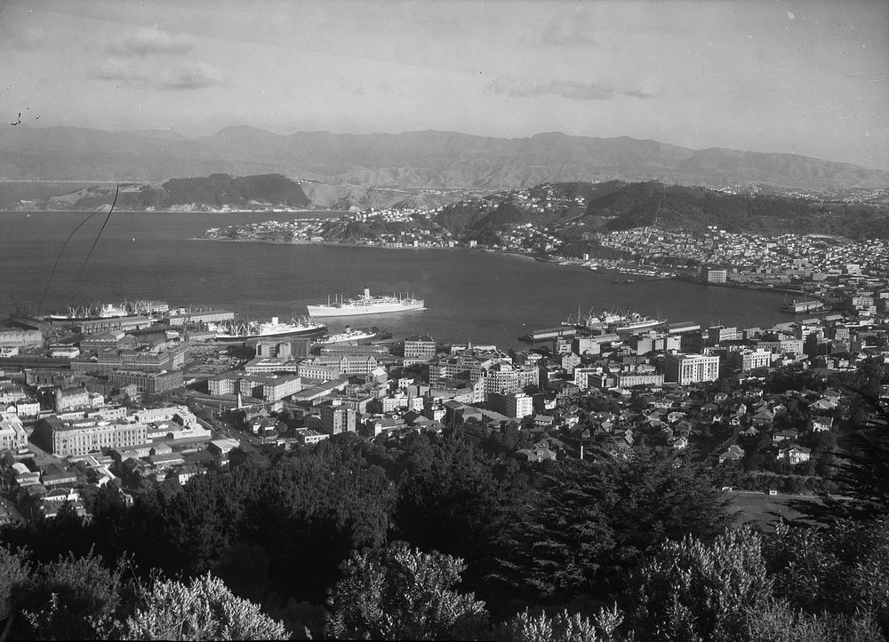 Wellington Harbour (circa 1950-1955) by William Hall Raine.