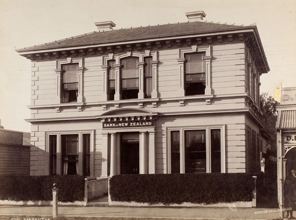 Balclutha [Bank of New Zealand building] (1880s) by Burton Brothers.