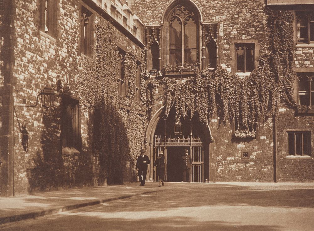 The entrance to the cloisters, Westminster Abbey. From the album: Photograph album - London (1920s) by Harry Moult.