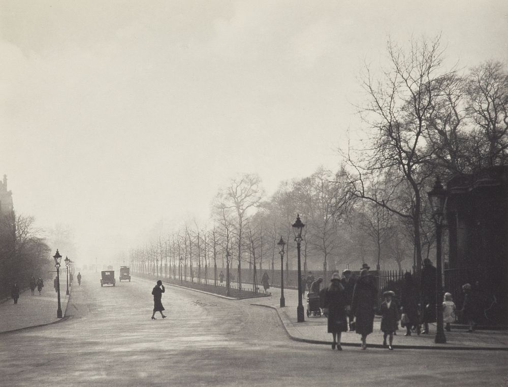 Birdcage walk. From the album: Photograph album - London (1920s) by Harry Moult.