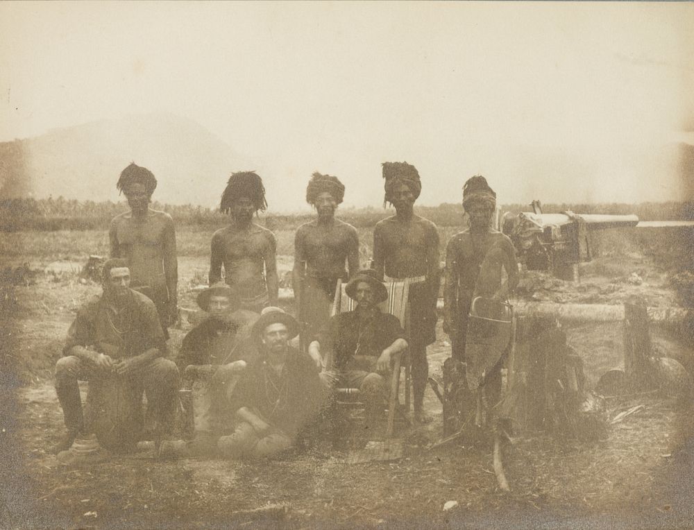 Five Samoans and Four Europeans (circa 1899) by Malcolm Ross.