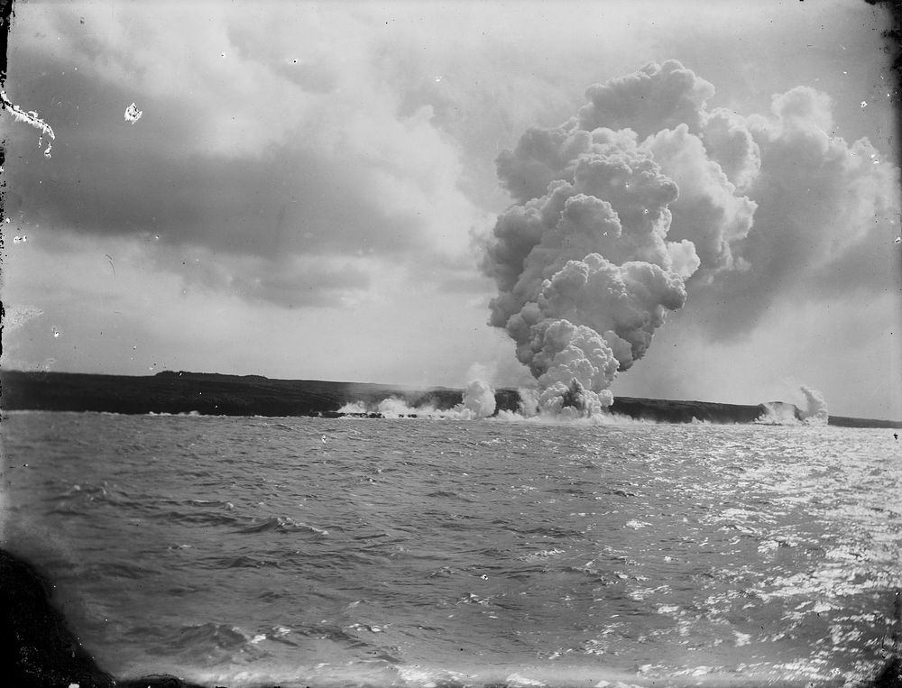 Eruption of Matavanu Volcano, Savai'i, Samoa (1905) by Thomas Andrew.