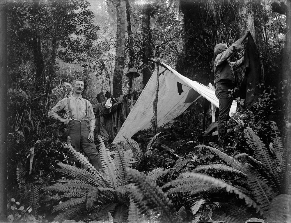Tent, Tararua Range (18 Feb 1909 - 19 Feb 1909) by Leslie Adkin.