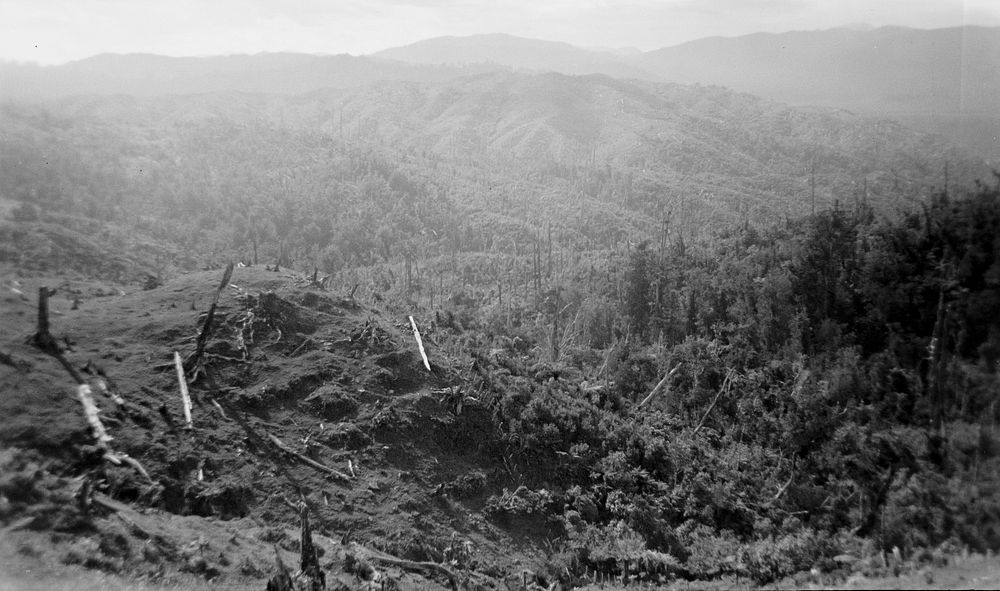 Basin, Valleys of Arapaepae Ridge, April 1934 (01 April 1934) by Leslie Adkin.