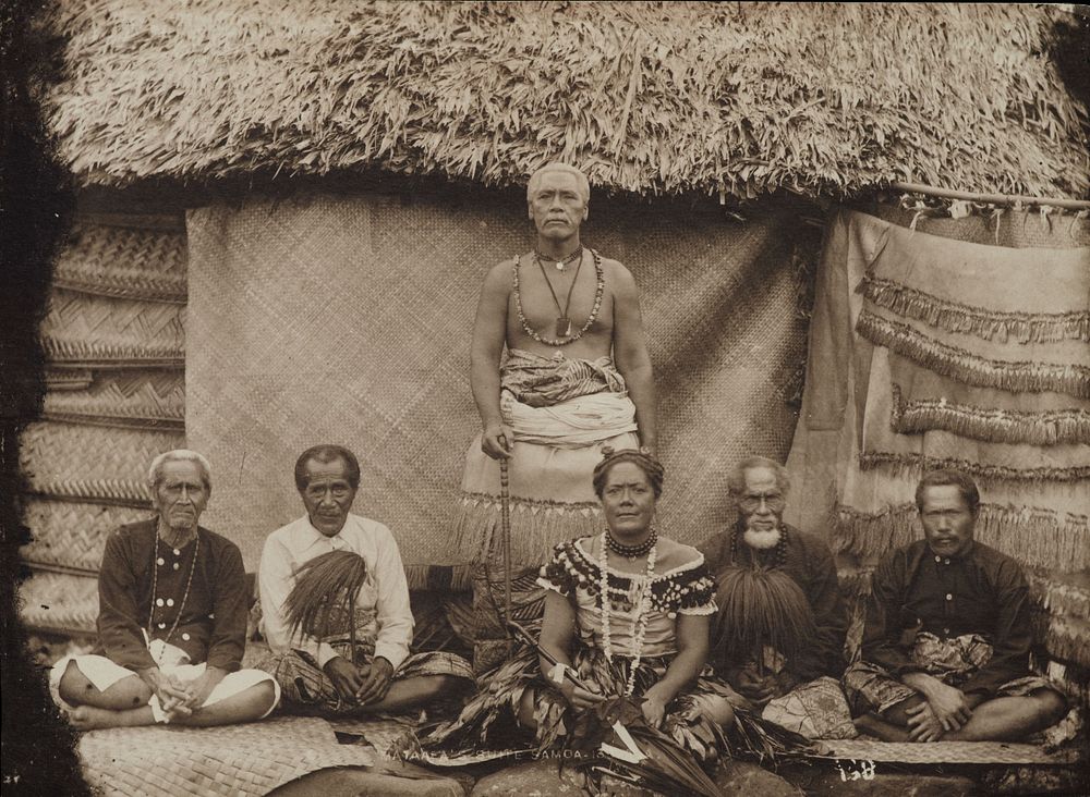 Mata'afa Iosefo Laiufi and court (1890s) by Thomas Andrew.