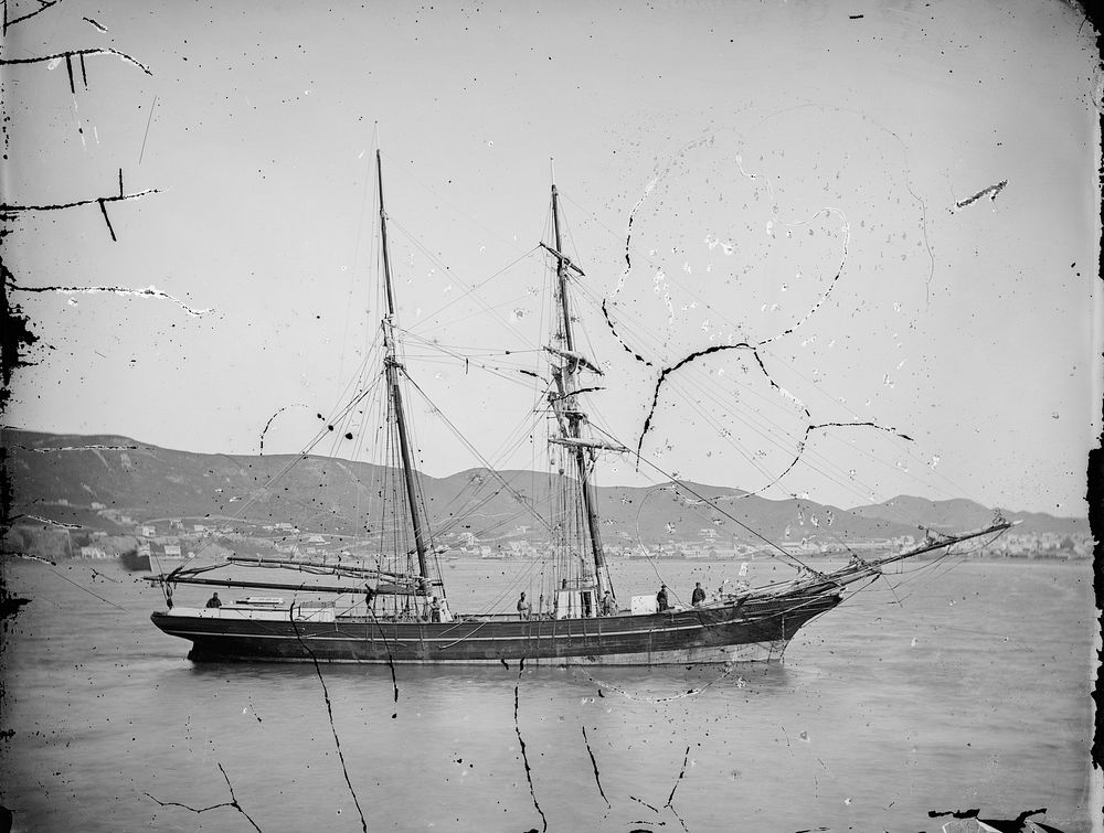 Sailing ship (circa 1876) by James Bragge.