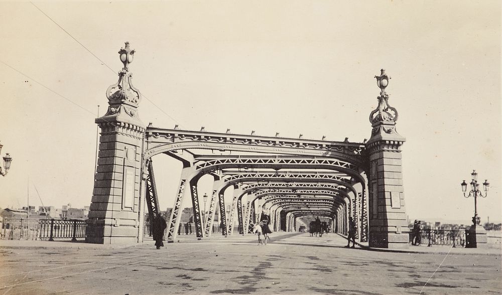The Boulac Bridge, Cairo.  From the album: Photograph album of Major J.M. Rose, 1st NZEF (1914-1915) by Major John Rose.