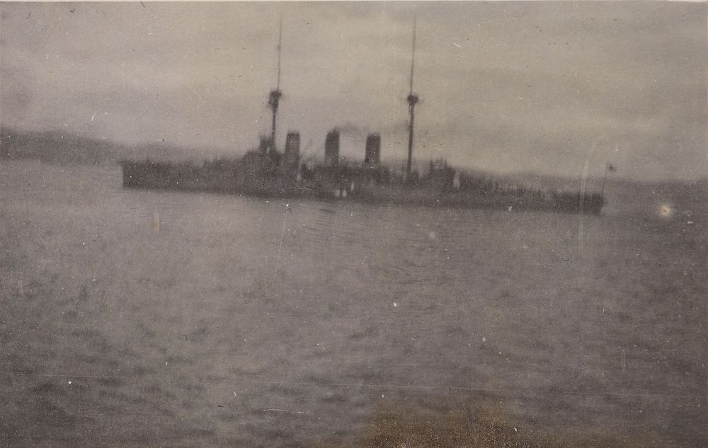 The Japanese Cruiser 'Ibuki', escort to New Zealand main body.  From the album: Photograph album of Major J.M. Rose, 1st…
