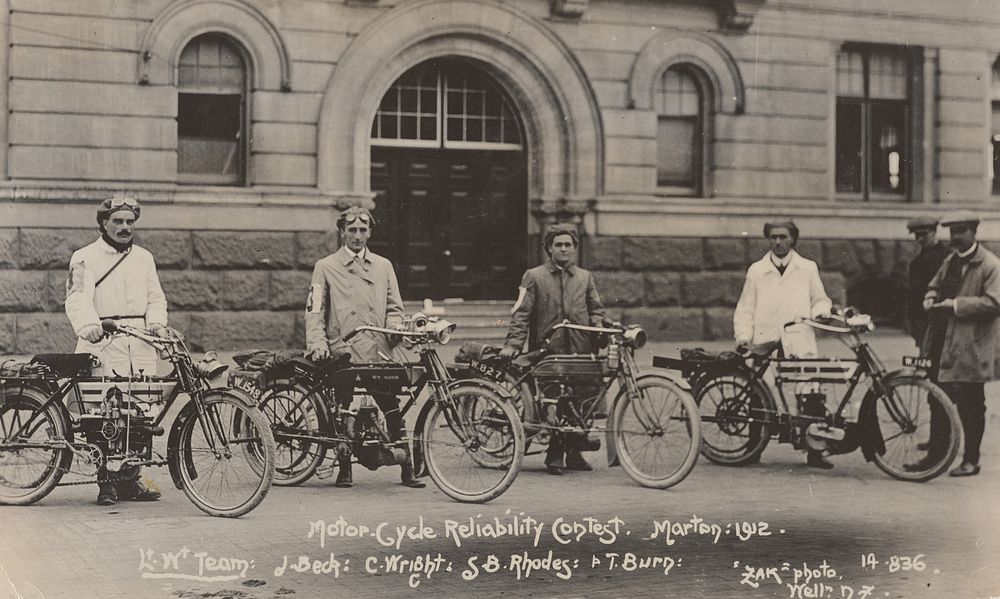 Motor Cycle Reliability Contest, Marton (March 1912) by Zak Joseph Zachariah.