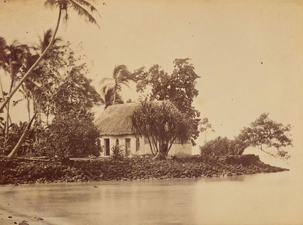 House by the sea. From the album: Tahiti, Samoa and New Zealand scenes (1885-1900).