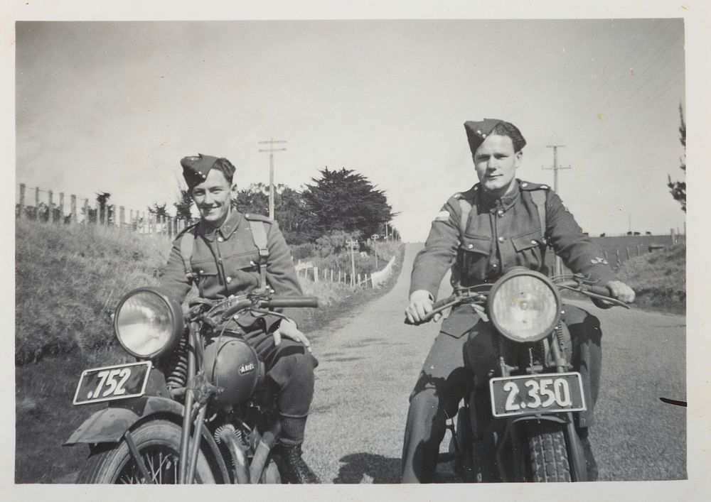 Manoeuvres 1941: Brian and self.  From the album '1938 to 1941, in the life of one young man'. (1941).