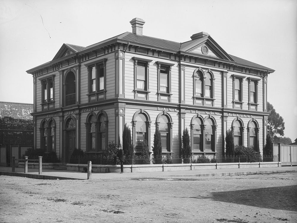 [Bank of New Zealand building, Palmerston North] by Burton Brothers.