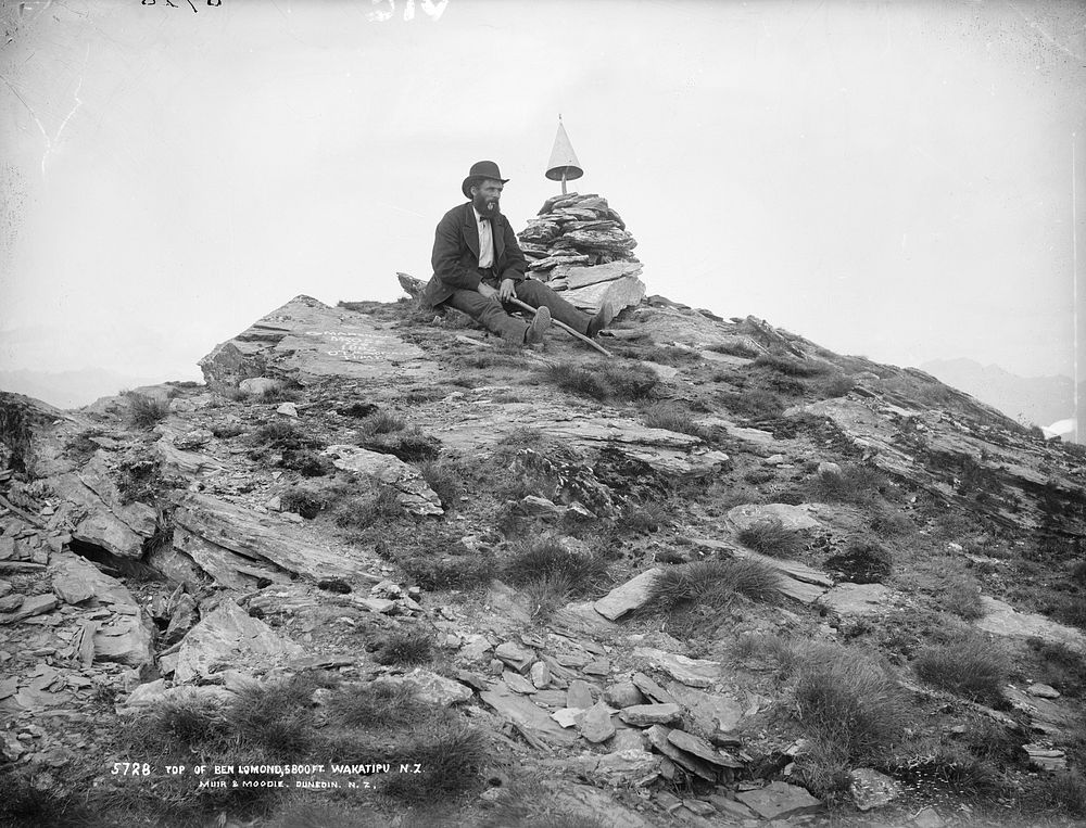 Top of Ben Lomond, 5800 feet, Wakatipu, NZ by Frank Coxhead and Muir and Moodie.