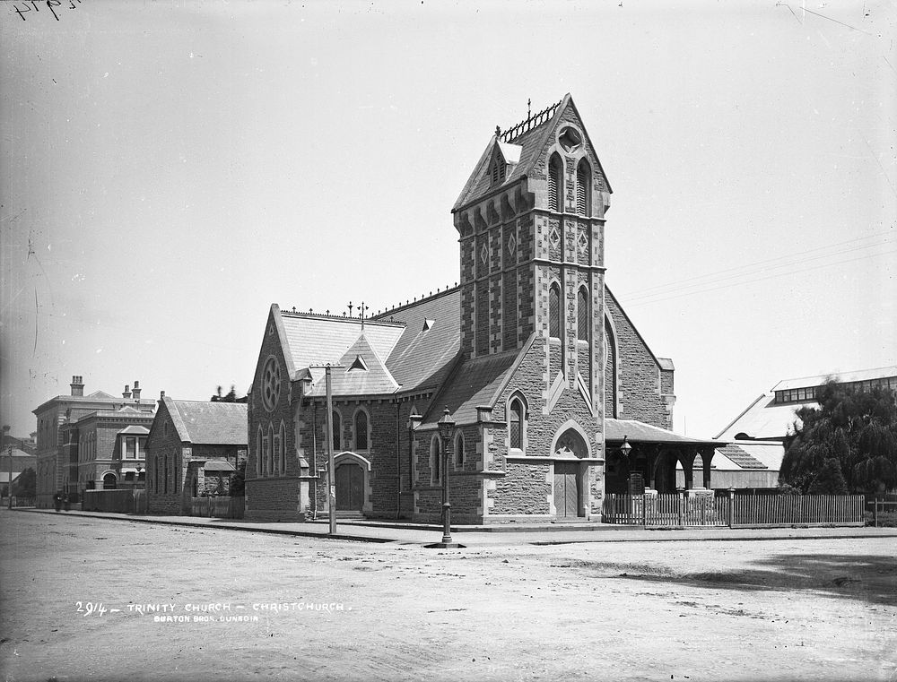 Trinity Church, Christchurch (1880s) by Burton Brothers.