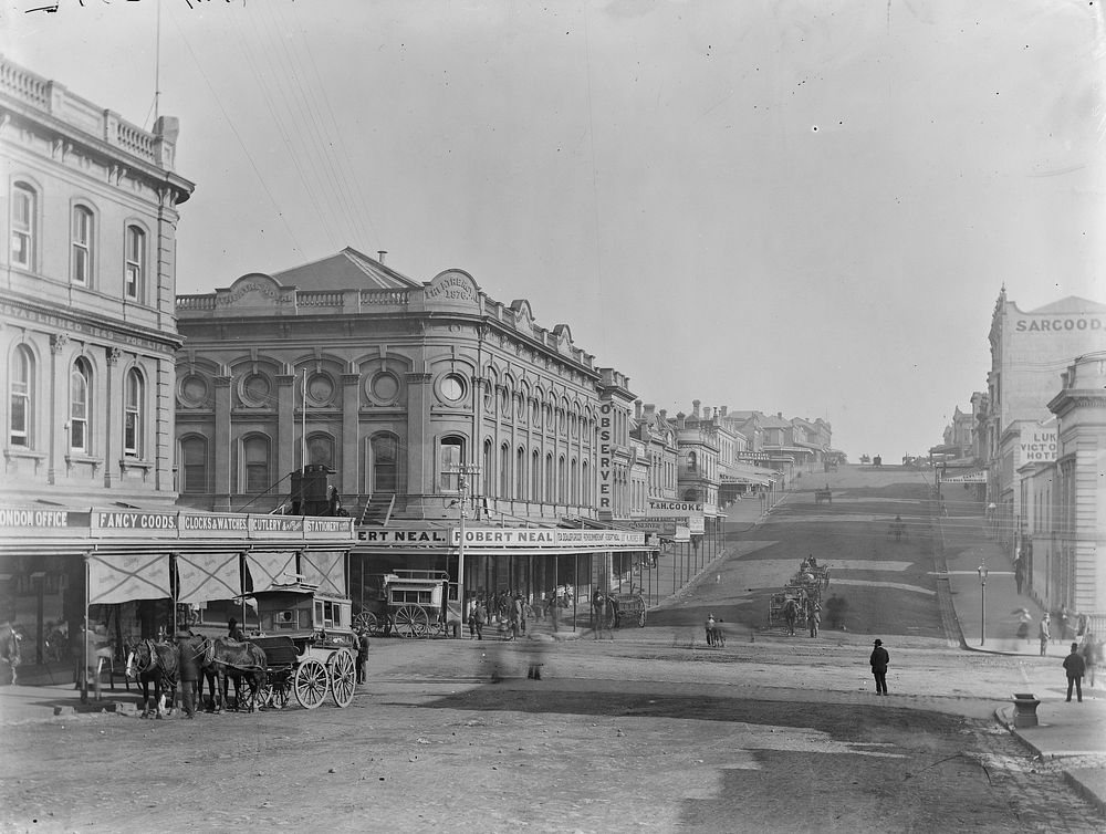 Victoria Street, Auckland (circa 1884) by Burton Brothers.