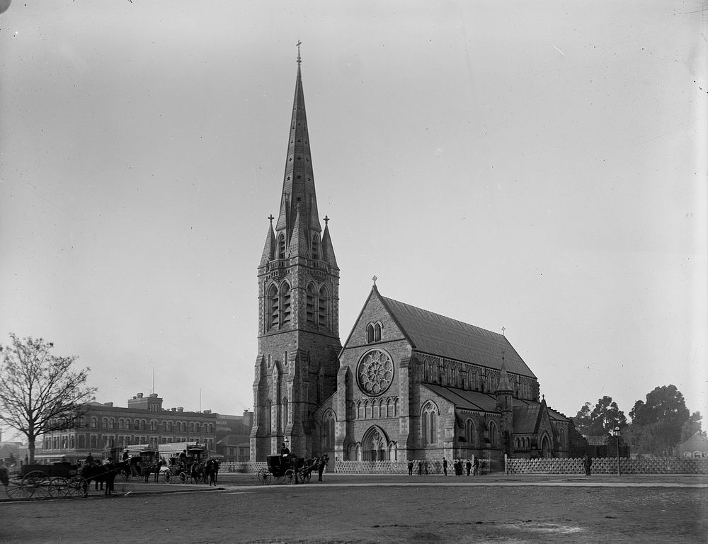 [Cathedral Square, Christchurch] by Burton Brothers.