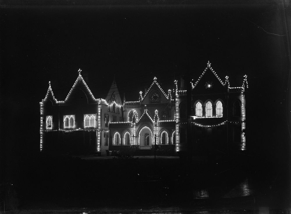 Parliament Buildings, Wellington (circa 1907) by Fred Brockett.