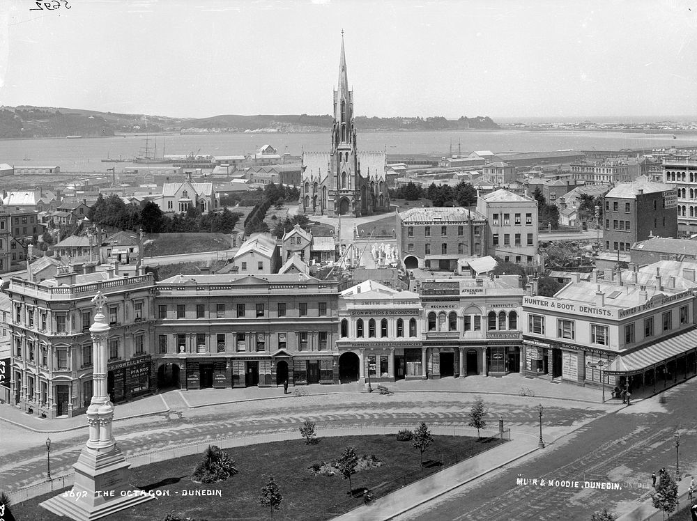 The Octagon, Dunedin (1890s) by Burton Brothers and Muir and Moodie.