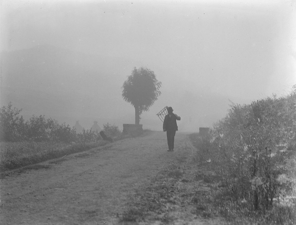 Man on road (1906-1917) by George Crombie.