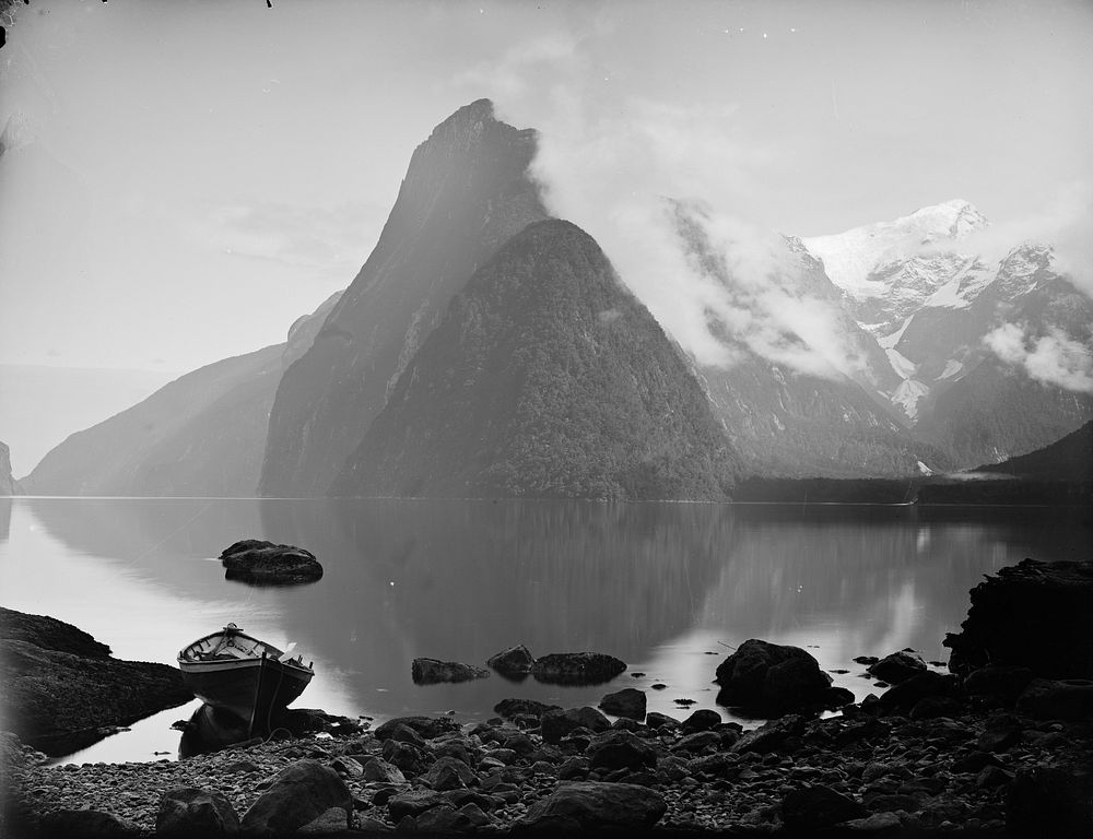 [Milford Sound, Harrison Cove, Lion Rock] (1882) by Burton Brothers and Alfred Burton.