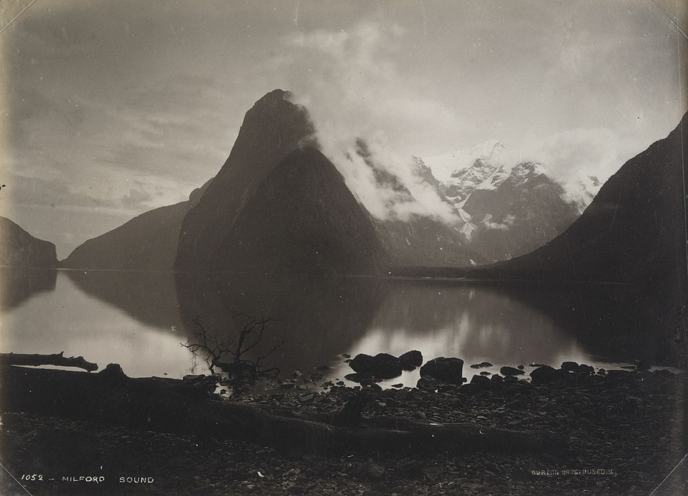 Milford Sound (1882) by Burton Brothers and Alfred Burton.