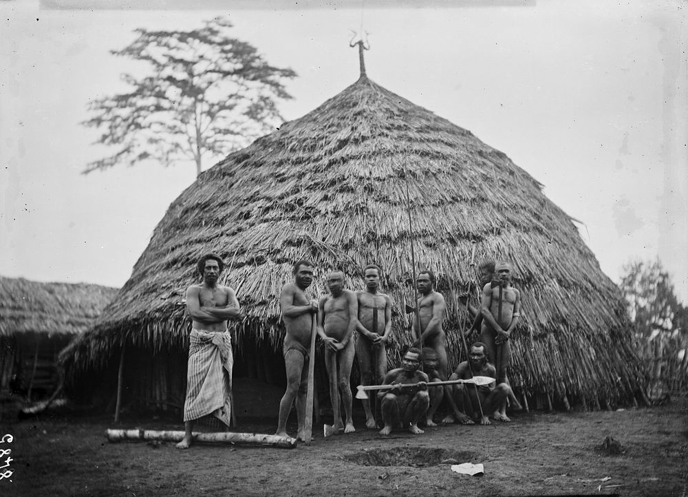 Group of Nine Melanesian Men (circa 1894-1903) by Reverend John Arthur Crump.