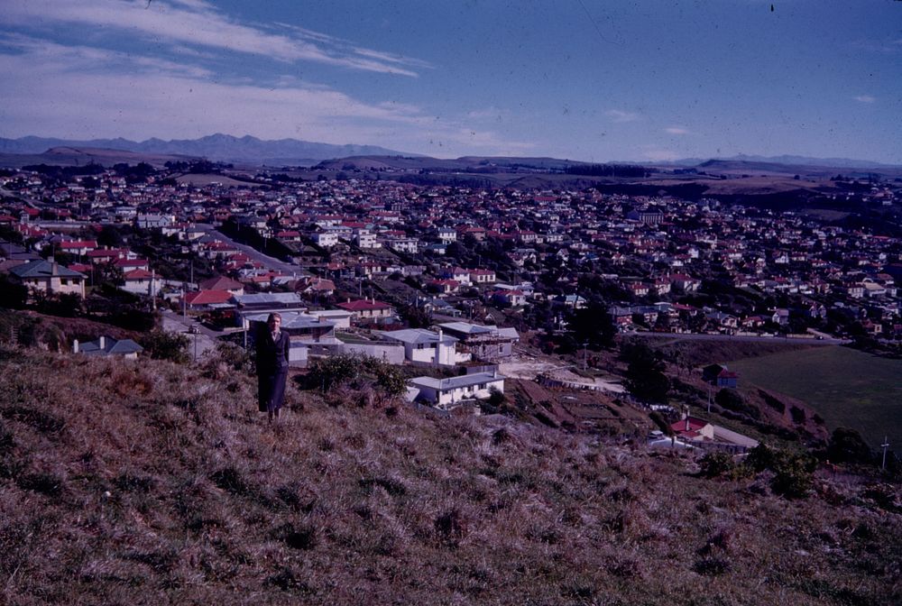 Panorama of town of Oamaru (western part) ... (24 March 1959-13 April 1959) by Leslie Adkin.
