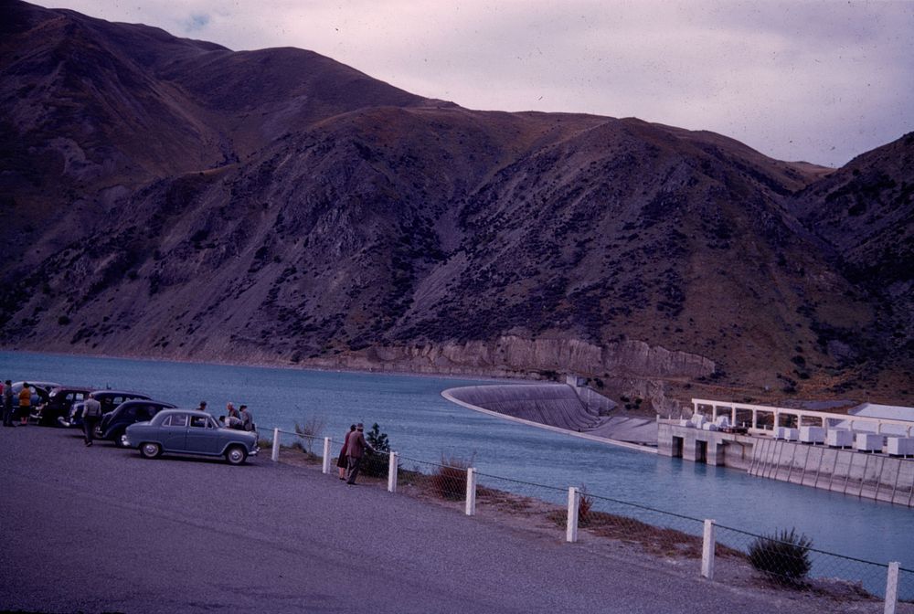 The Waitaki dam - nearer view (24 March 1959-13 April 1959) by Leslie Adkin.