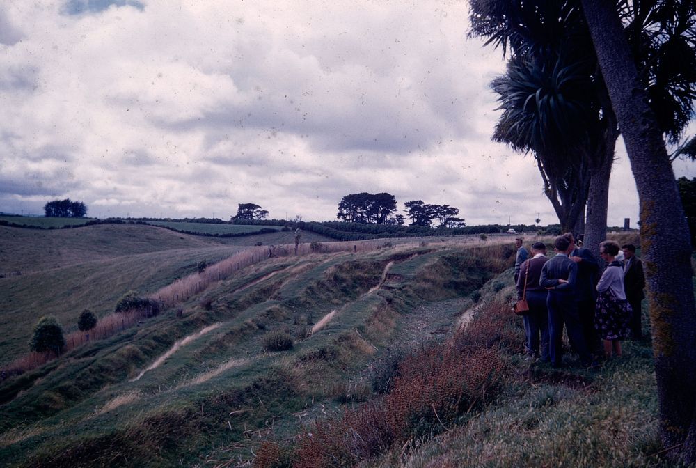 Large scale triple ditches and ramparts on the NW side of the main Tururturu-mokai pa (18 February 1961-19 February 1961) by…