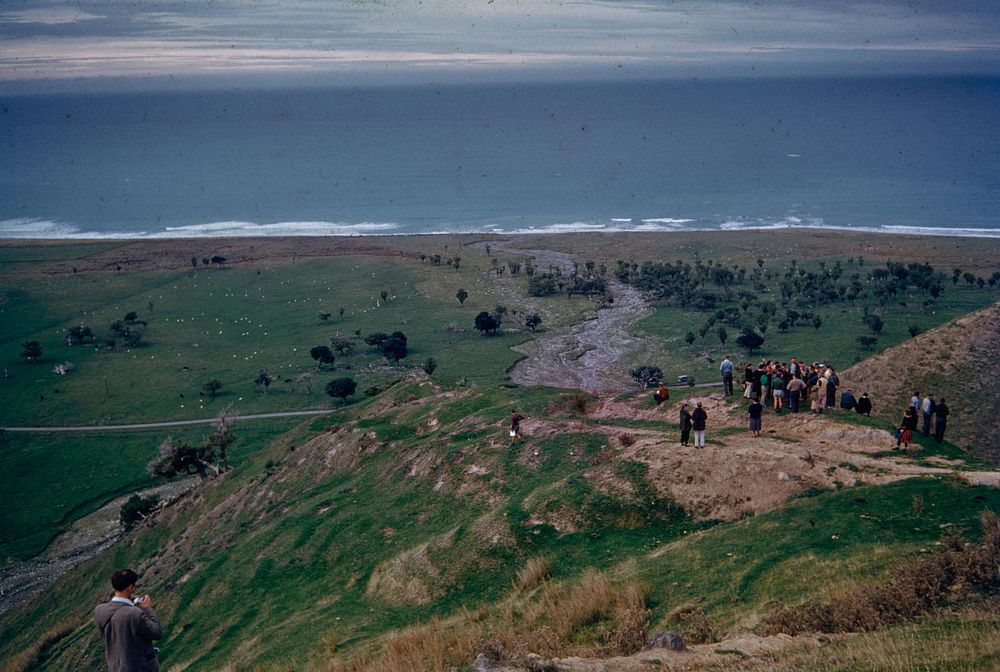 Another view of Pukehuiake pa-citadel to show summit platform (tihi) ... (15 May 1960) by Leslie Adkin.
