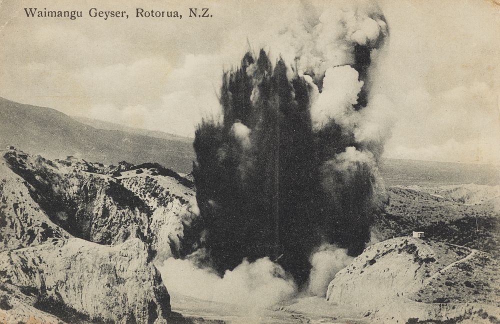 Waimangu Geyser, Rotorua, New Zealand (1917) by Arthur Iles.