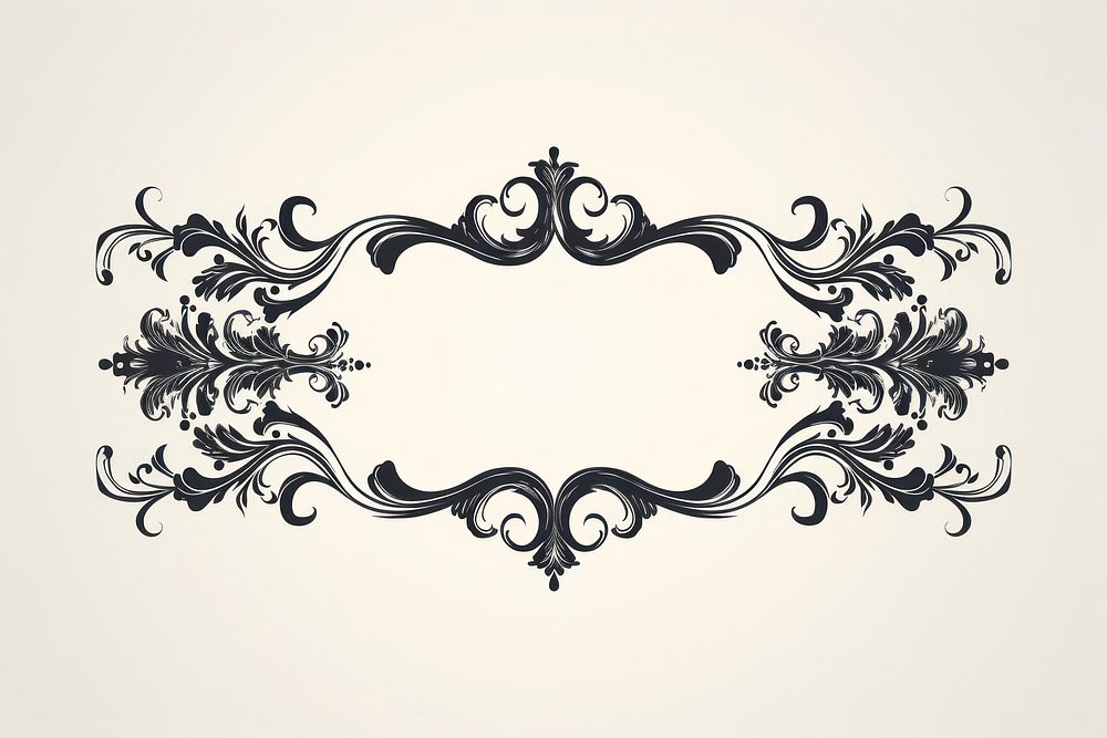 Vintage elegant ornament frame graphics pattern black. AI generated Image by rawpixel.