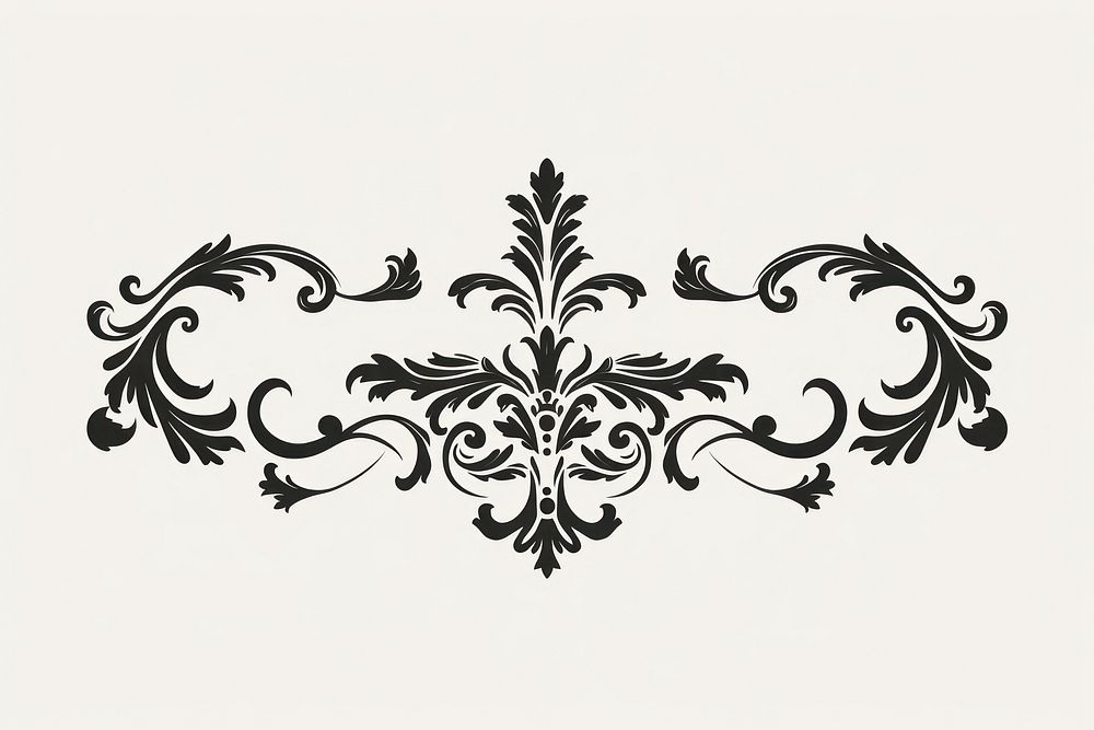Vintage elegant ornament frame graphics pattern black. AI generated Image by rawpixel.
