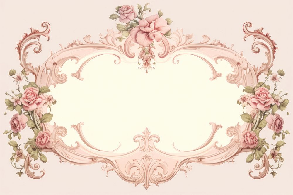 Victorian ornament frame backgrounds graphics | Premium Photo ...