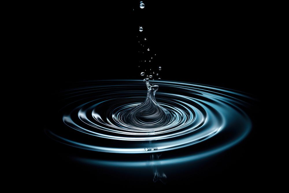 Water drop splash abstract ripple shape. AI generated Image by rawpixel.