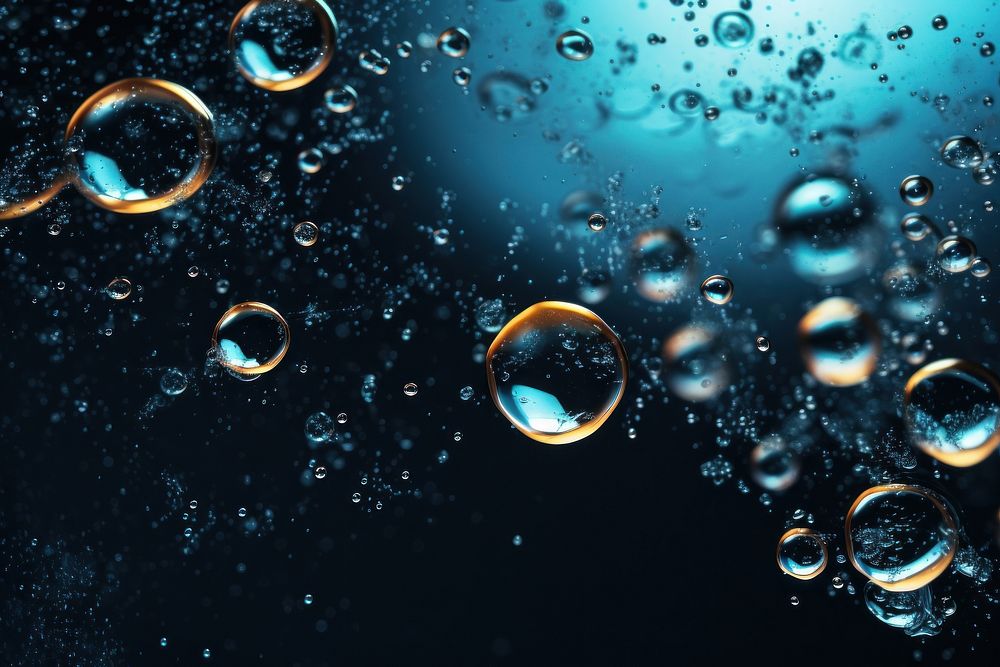 Water surface with bubbles backgrounds water condensation. AI generated Image by rawpixel.