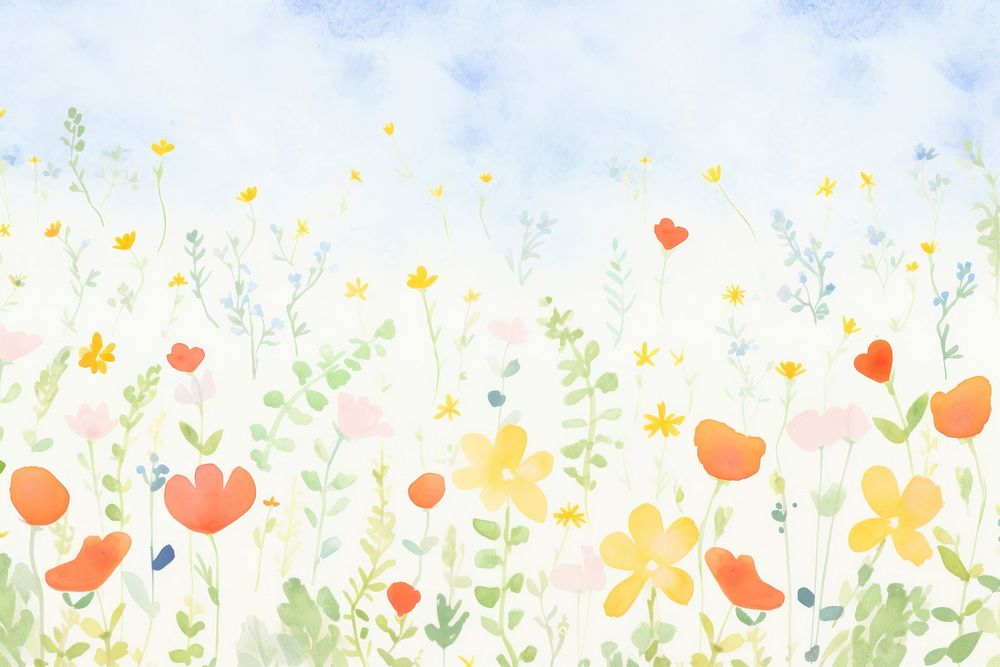 Summer flowers backgrounds outdoors pattern. AI generated Image by rawpixel.