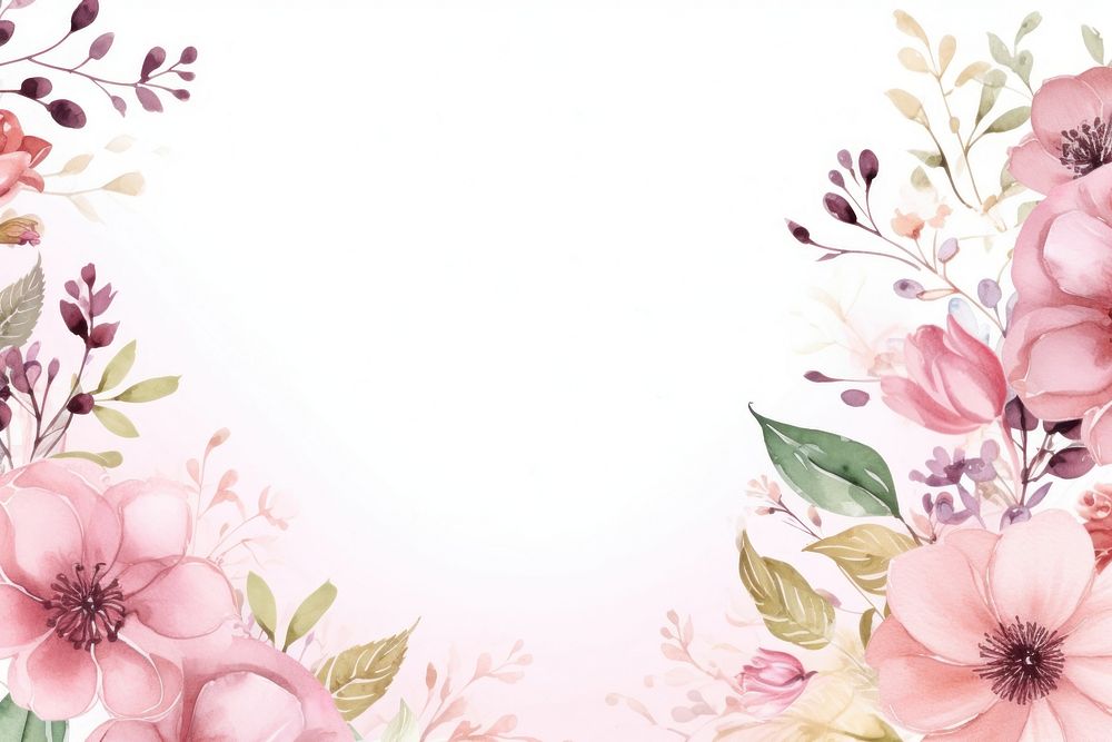 Watercolor floral pattern wedding flower. AI generated Image by rawpixel.