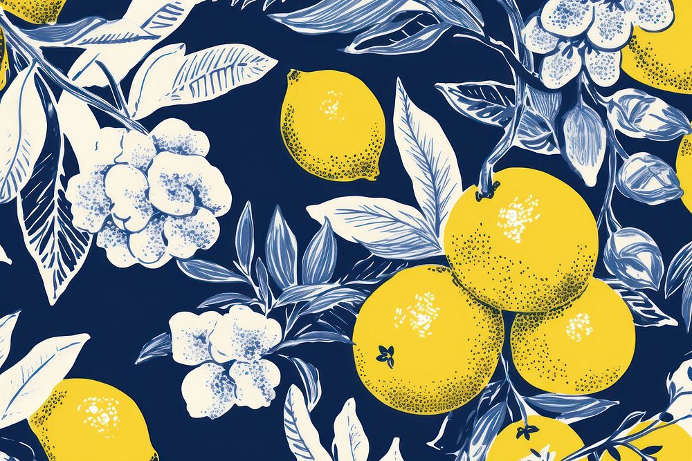 Wallpaper background of tropical fruits backgrounds yellow lemon. AI generated Image by rawpixel.