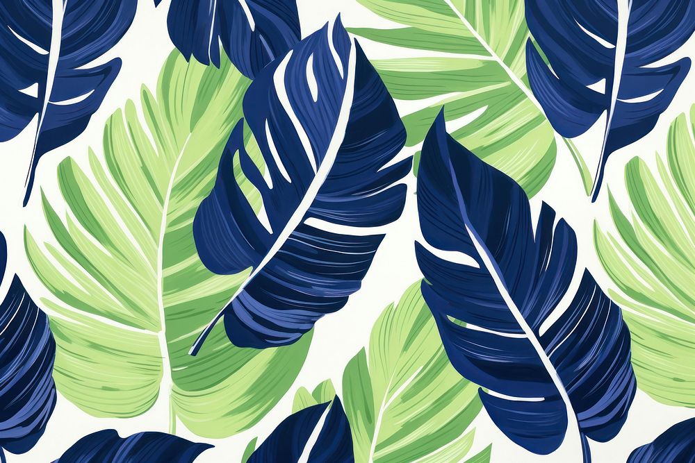 Wallpaper background of minimal tropical leaves backgrounds tropics pattern. AI generated Image by rawpixel.