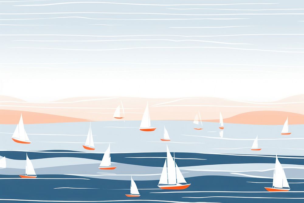 Wallpaper background of minimal beach backgrounds sailboat vehicle. AI generated Image by rawpixel.